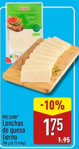 ALDI Milsani lonchas de queso tierno oferta