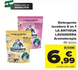 Carrefour La antigua lavandera detergente lavadora 4 en 1 aromaterapia oferta