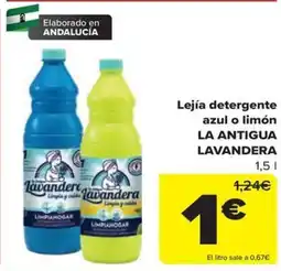 Carrefour La Antigua Lavandera lejía detergente oferta