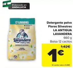 Carrefour La Antigua Lavandera Detergente polvo Flores Silvestres oferta