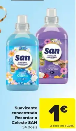 Carrefour San suavizante concentrado recordar o celeste san oferta