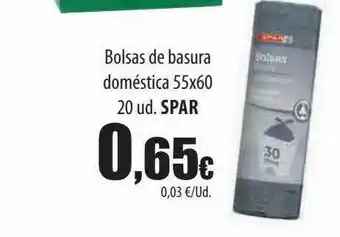 Spar Tenerife Bolsas De Basura Doméstica 55x60 20 Spar oferta