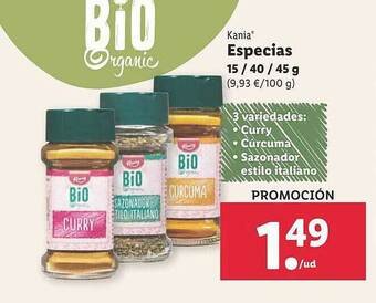 Lidl Kania Especias oferta