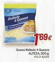 Alsara Supermercados Alteza - queso rallado 4 quesos oferta