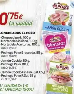 Alsara Supermercados Elpozo - loncheados oferta