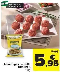Carrefour Simon's - albondigas de pollo oferta