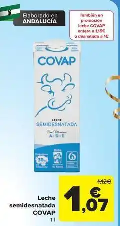 Carrefour Covap - leche semidesnatada oferta