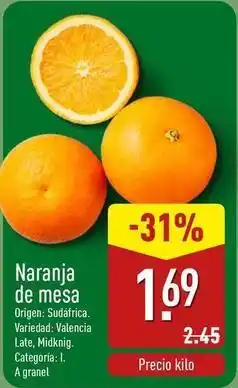 ALDI Origen - naranja de mesa oferta