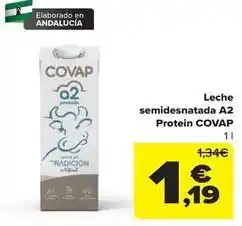 Carrefour Covap - leche semidesnatada a2 protein oferta
