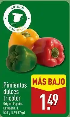 ALDI Origen - pimientos dulces tricolor oferta