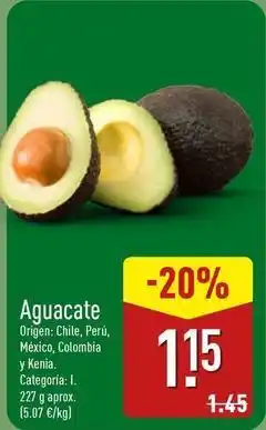ALDI Origen - aguacate oferta