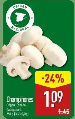 ALDI Origen - champiñones oferta