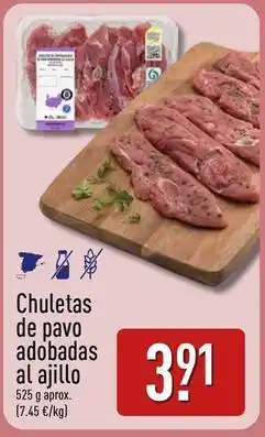 ALDI Chuletas de pavo adobadas al ajillo oferta