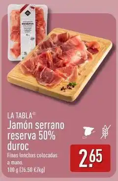 ALDI Serrano - jamon reserva 50% duroc oferta