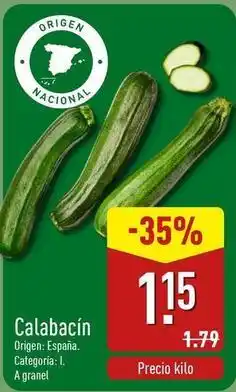 ALDI Origen - calabacin oferta