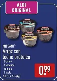 ALDI Milsani - arroz con leche proteico oferta