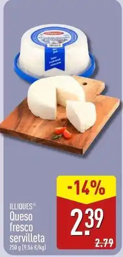 ALDI Queso fresco servilleta oferta