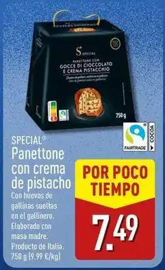 ALDI Special - panettone con crema de pistacho oferta