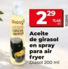 Dia Diasol - aceite de girasol en spray para air fryer oferta