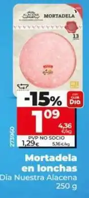 Dia Dia nuestra alacena - mortadela en lonchas oferta