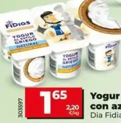 Dia Dia fidias - yogur griego con azúcar de caña oferta