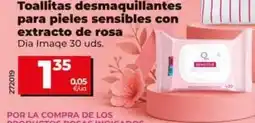 Dia Dia imaqe - toallitas desmaquillantes para pieles sensibles con extracto de rosa oferta