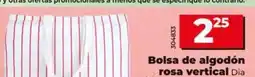 Dia Dia - bolsa de algodón rosa vertical oferta