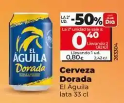 Dia El águila - cerveza dorada oferta
