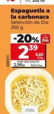 Dia Seleccion de dia - espaguetis a la carbonara oferta
