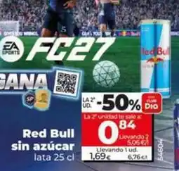 Dia Red bull - sin azúcar oferta