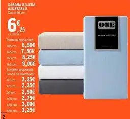 E.Leclerc One - sabana bajera ajustable oferta