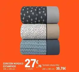E.Leclerc Edredón nórdico estampado oferta