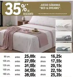 E.Leclerc Bed & dreams - juego sábanas oferta
