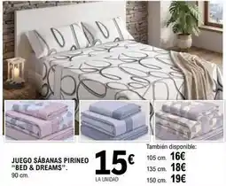 E.Leclerc Bed & dreams - juego sábanas pirineo oferta