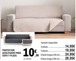 E.Leclerc Protector acolchado para sofa 1 plaza oferta