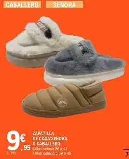 E.Leclerc Zapatilla de casa senora o caballero oferta