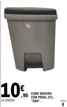 E.Leclerc Eda - cubo basura con pedal 27l oferta