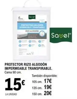 E.Leclerc Savel - protector rizo algodon impermeable transpirable oferta