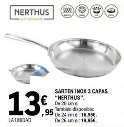 E.Leclerc Nerthus - sarten inox 3 capas oferta