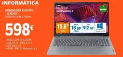 E.Leclerc Lenovo - ordenador portátil ideapad slim 3 15irh8 oferta