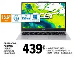 E.Leclerc Acer - ordenador portatil aspire lite 15-46p-r64g oferta