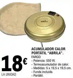 E.Leclerc Abrila - acumulador calor portátil oferta