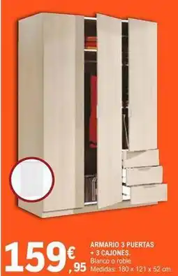 E.Leclerc Armario 3 puertas + 3 cajones oferta