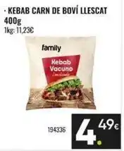Family Cash Family - kebab carn de boví llescat oferta