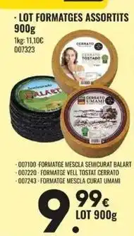 Family Cash Cerrato - lot formatges assortits oferta
