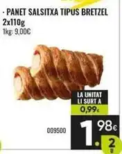 Family Cash Panet salsitxa tipus bretzel oferta