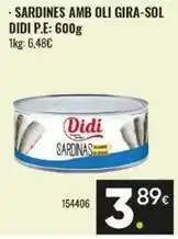 Family Cash Oli - sardines amb oli gira-sol oferta