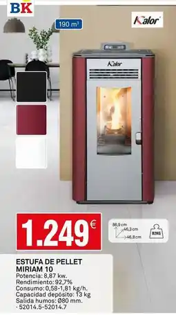 Bricoking Estufa de pellet mirian 10 oferta