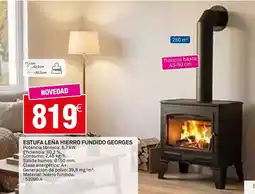 Bricoking Estufa leña hierro fundido georges oferta