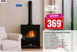 Bricoking Estufa leña volcano 10.6kw oferta
